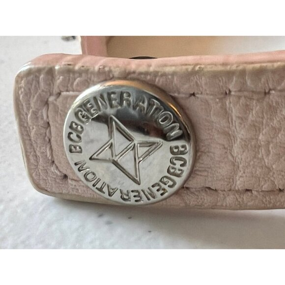 BCB Generation Light Pink Leather TOUGH <3 Bracelet with Snap Closure - Picture 6 of 6